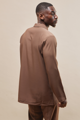 BROWN ERENTI TRACKSUIT - TOP